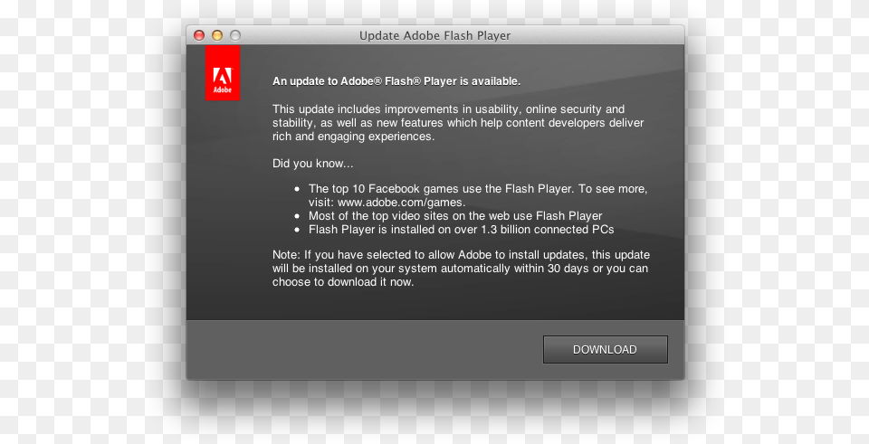 Update Adobe Flash Player Adobe Flash Update Screen, Computer Hardware, Electronics, Hardware, Monitor Png