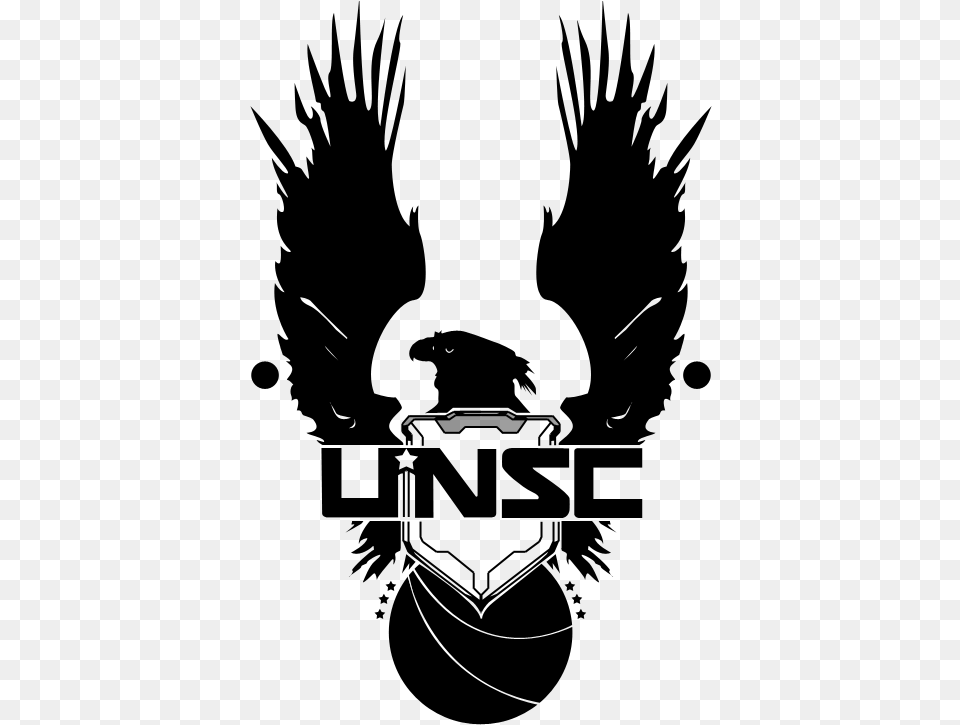 Updated Unsc Emblem Halo Drawings Bungie Video Games United Nations Space Command, Gray Png