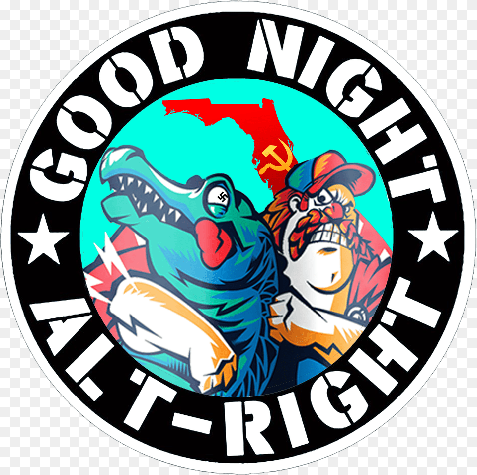 Uphold Florida Man In His Noble War Against Imperialism Good Night Alt Right, Logo, Person, Emblem, Symbol Free Png Download
