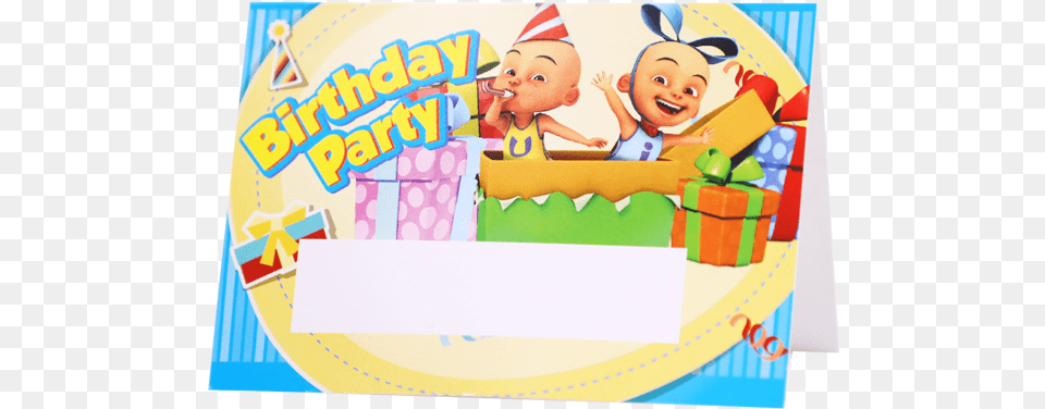 Upin Ipin Birthday Banner, Person, People, Hat, Clothing Free Png