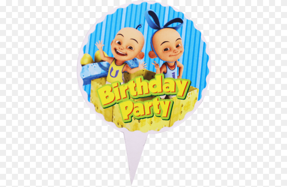 Upin Ipin Topper Cupcake, Sweets, Food, Candy, Person Free Transparent Png