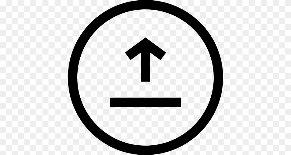 Upload Arrow In Circle Button, Sign, Symbol Free Png Download