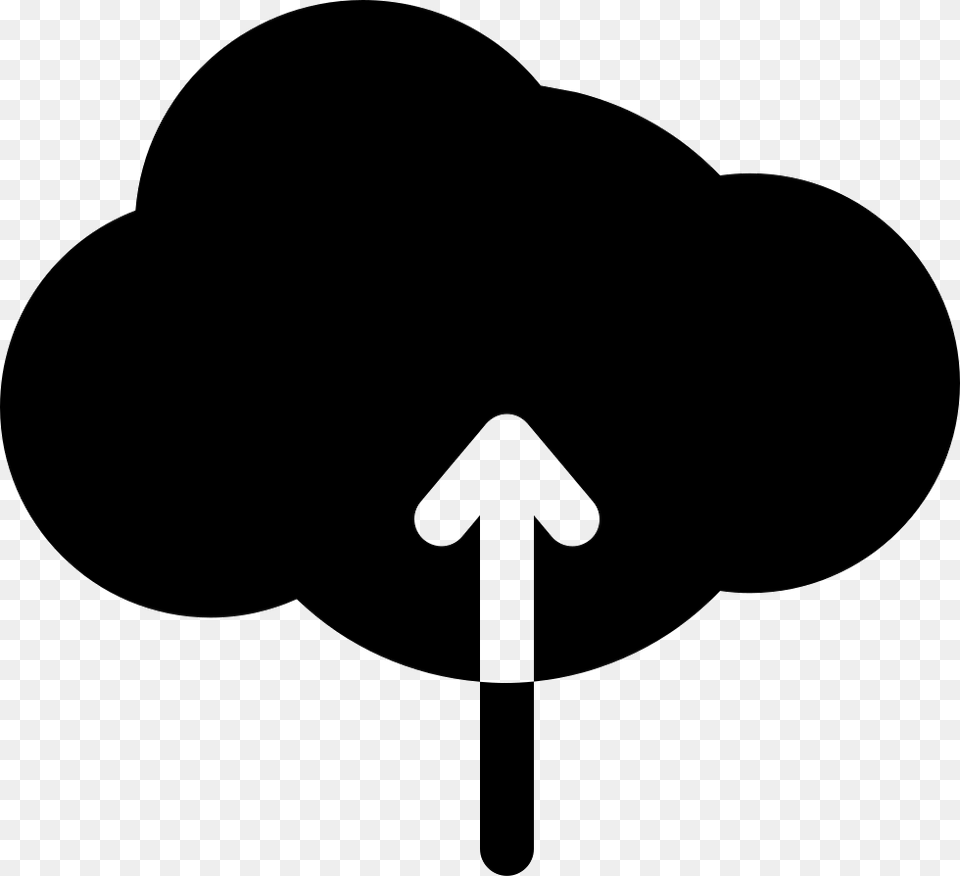Upload Arrow To Cloud, Silhouette, Stencil Free Png