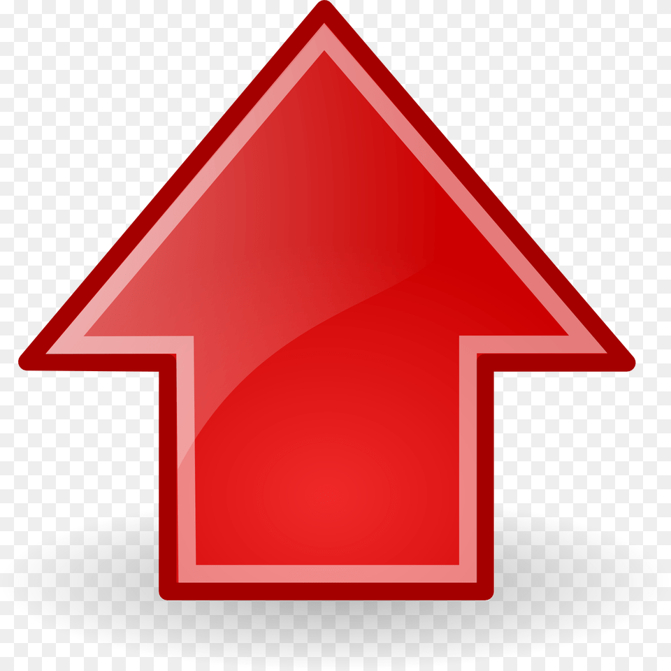 Upload Icon In Red Color Red Up Arrow, Symbol, Sign Free Png Download