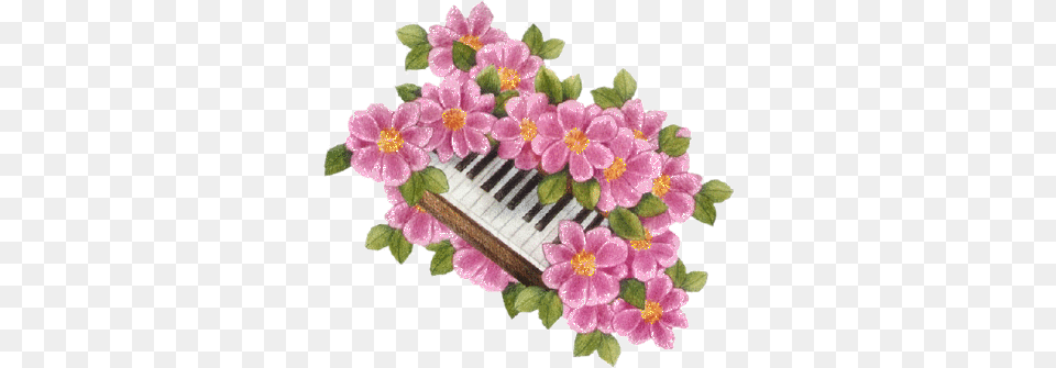 Upload Stars 718 Transparent Piano Pink Flowers Imagenes Gifs De Flores, Plant, Flower, Petal, Pattern Free Png