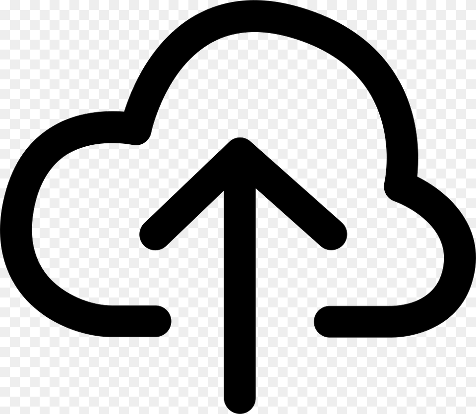 Upload Svg Cloud Cloud Upload Icon Svg, Stencil, Symbol, Sign Free Png Download