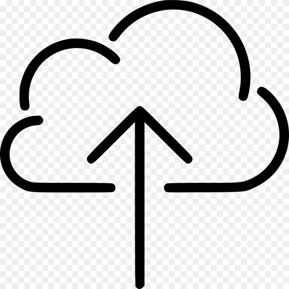Upload Svg Cloud Crazy Weather Icon, Stencil, Symbol, Sign, Bow Free Png