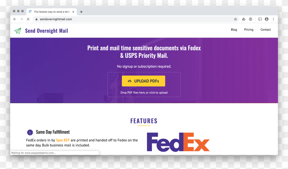 Upload The Mail You Want To Expedite Fedex, File, Webpage Png