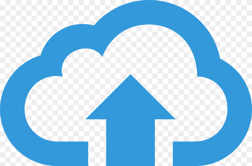 Upload To Cloud Blue Button, Symbol, Logo, Recycling Symbol Png