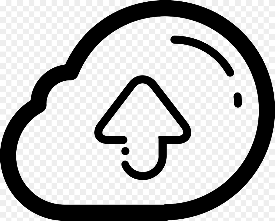 Upload To Internet Cloud Outlined Interface Sign Icon, Stencil, Symbol Free Png Download