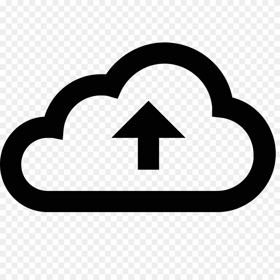 Upload To The Cloud Icon, Gray Free Png