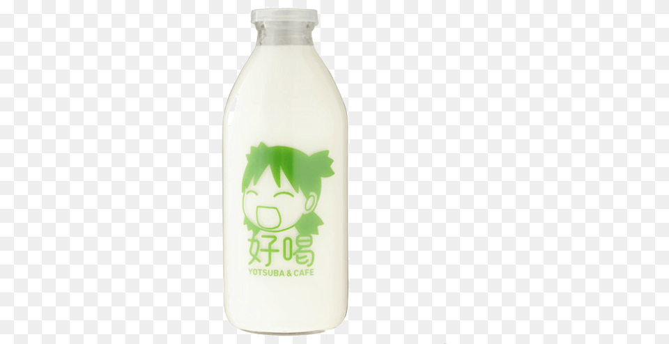 Uploads Milk Bottle Yotsuba Yotsubato Glass Milk Bottle, Beverage, Dairy, Food Free Transparent Png