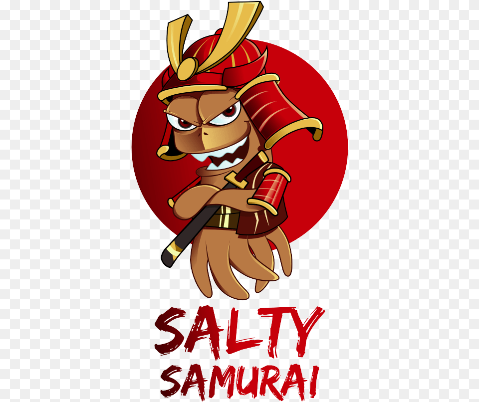 Upmarket Masculine Shop Logo Design For Salty Samurai By Fictional Character, Dynamite, Weapon, Book, Publication Free Png Download