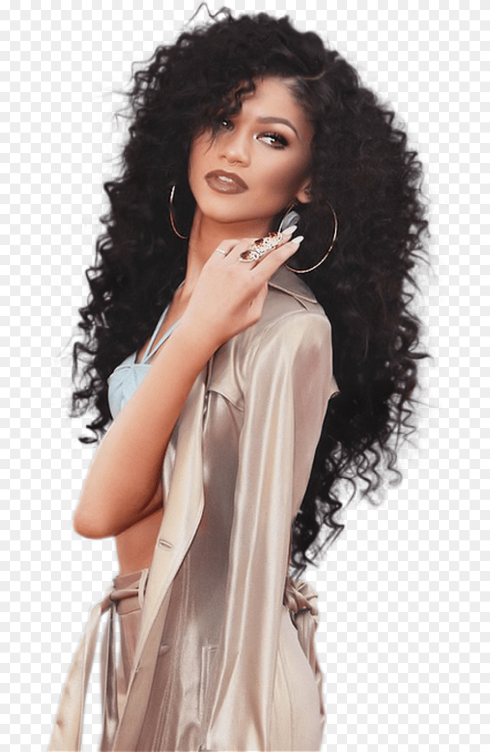 Upnxz86 Te Zendaya Curly Hair 2015, Woman, Head, Female, Face Png Image