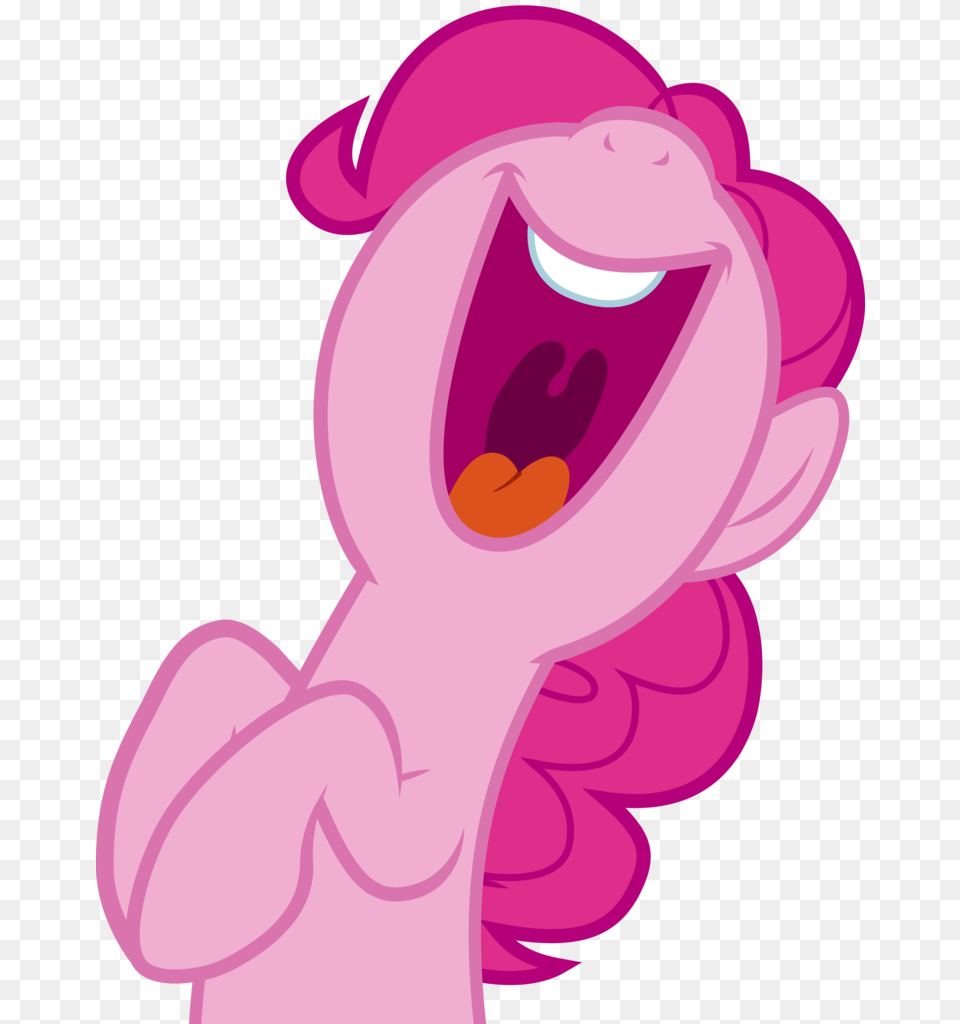 Uponia Laughing Nose In The Air Open Mouth Pinkie My Little Pony Pinkie Pie Laugh, Purple, Cartoon, Baby, Flower Png Image