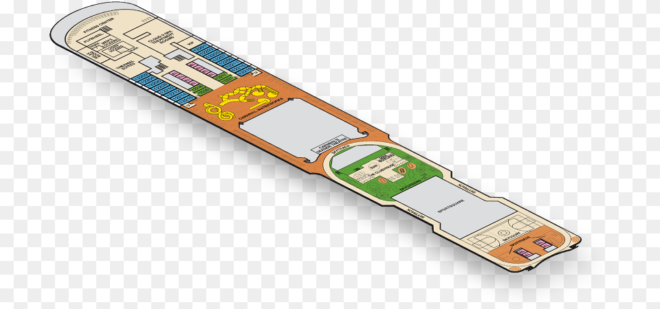 Upper Deck On Carnival Panorama Carnival Horizon Top Deck Map, Accessories, Bracelet, Jewelry, Electronics Free Png Download
