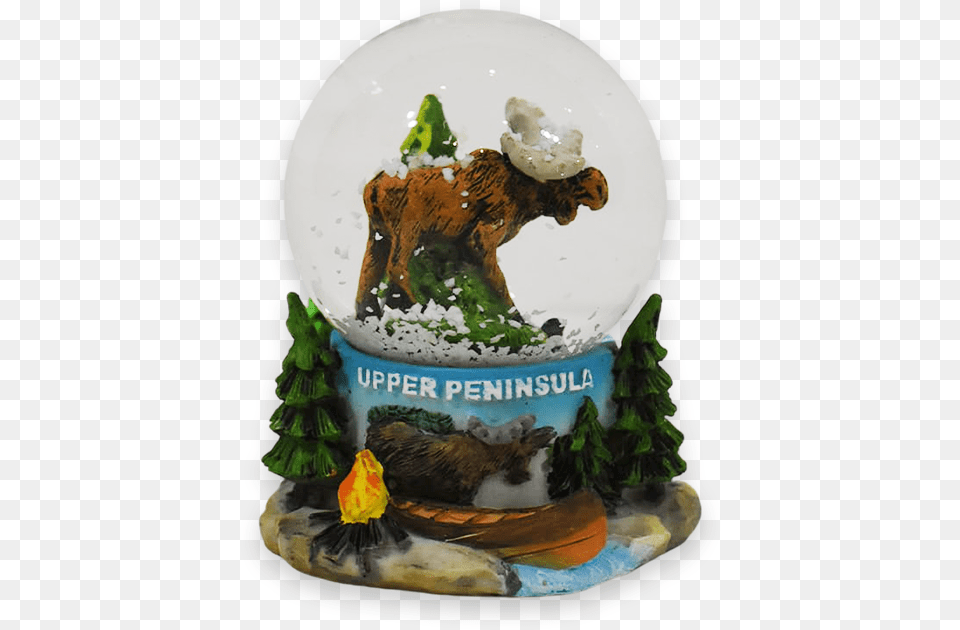 Upper Peninsula Snow Globe Fictional Character, Figurine, Birthday Cake, Cake, Cream Png