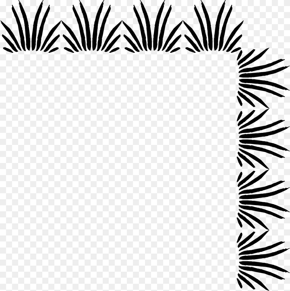 Upper Right Stock Photo Illustration Of Border With No Background, Gray Png