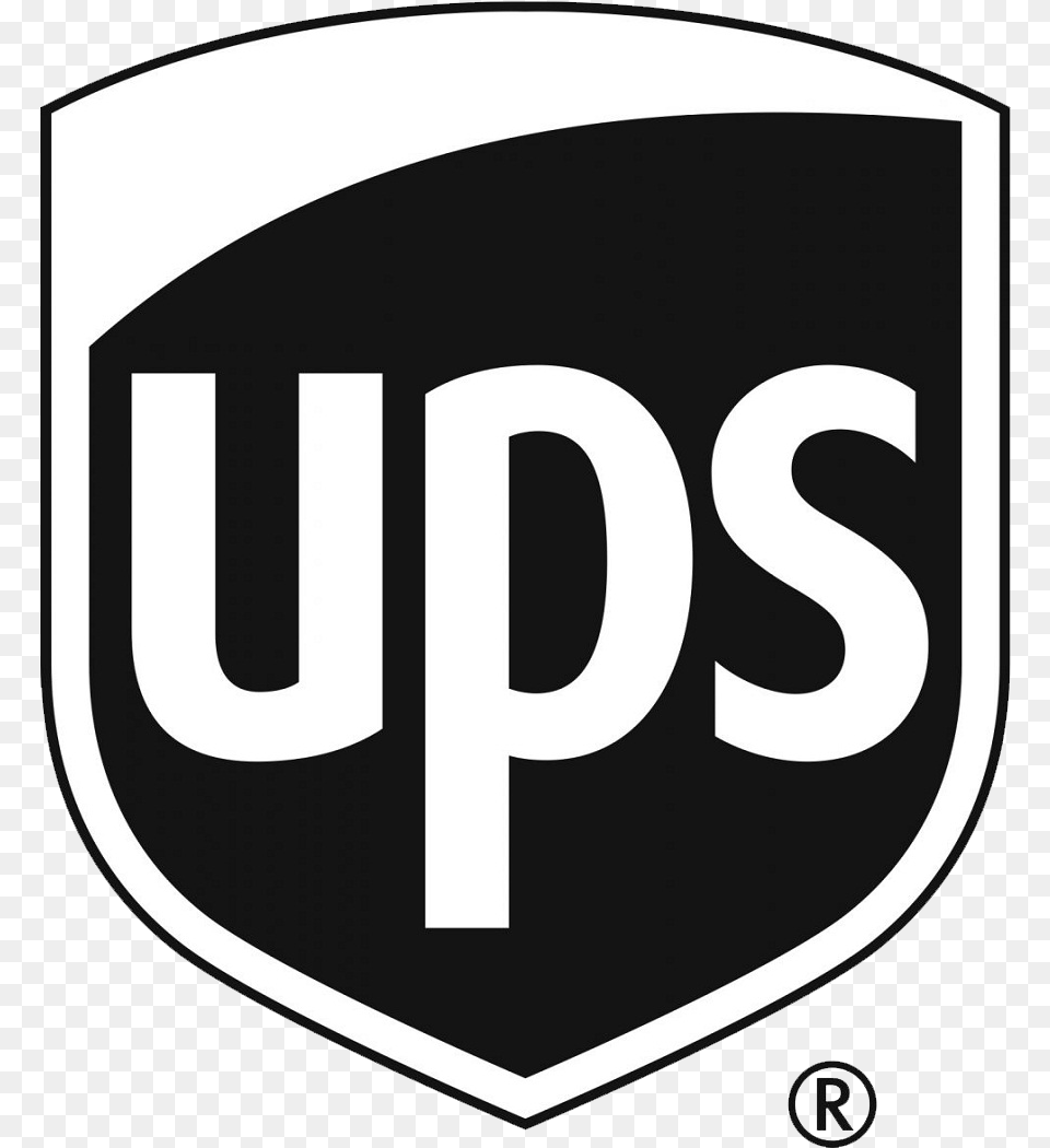 Ups Black And White Logo Transparent Ups Logo White, Disk, Symbol Free Png Download