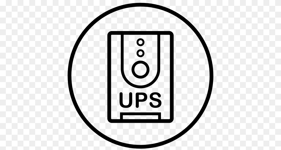 Ups Standby Power Supply Linear Simple Icon With And Vector, Gray Free Png Download