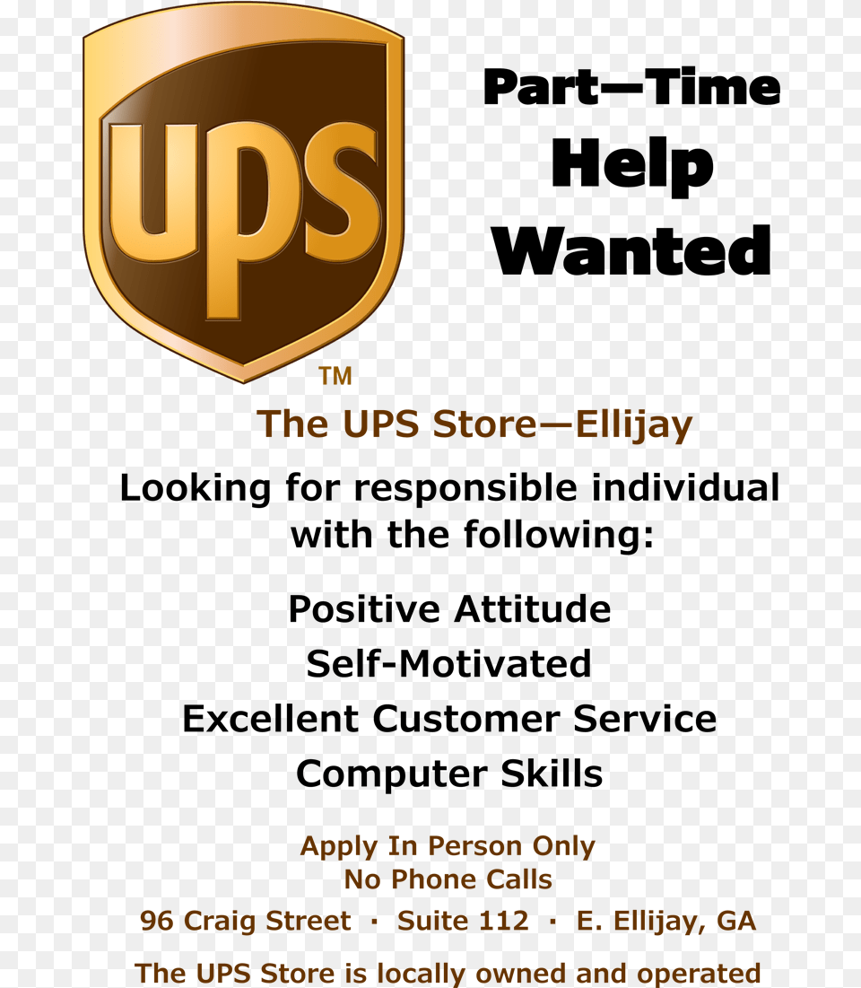 Ups Store Help Wanted, Advertisement, Poster, Logo Free Png Download