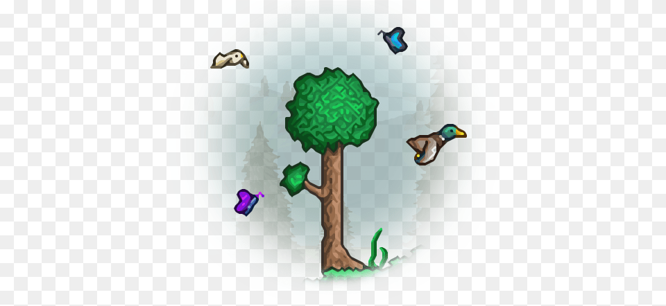 Upscalebdcraft For Terraria Terraria, Green, Plant, Sphere, Tree Png Image