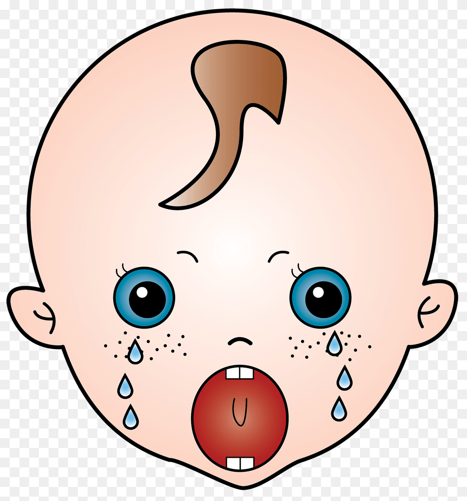 Upset Baby Clipart, Person, Head Free Transparent Png