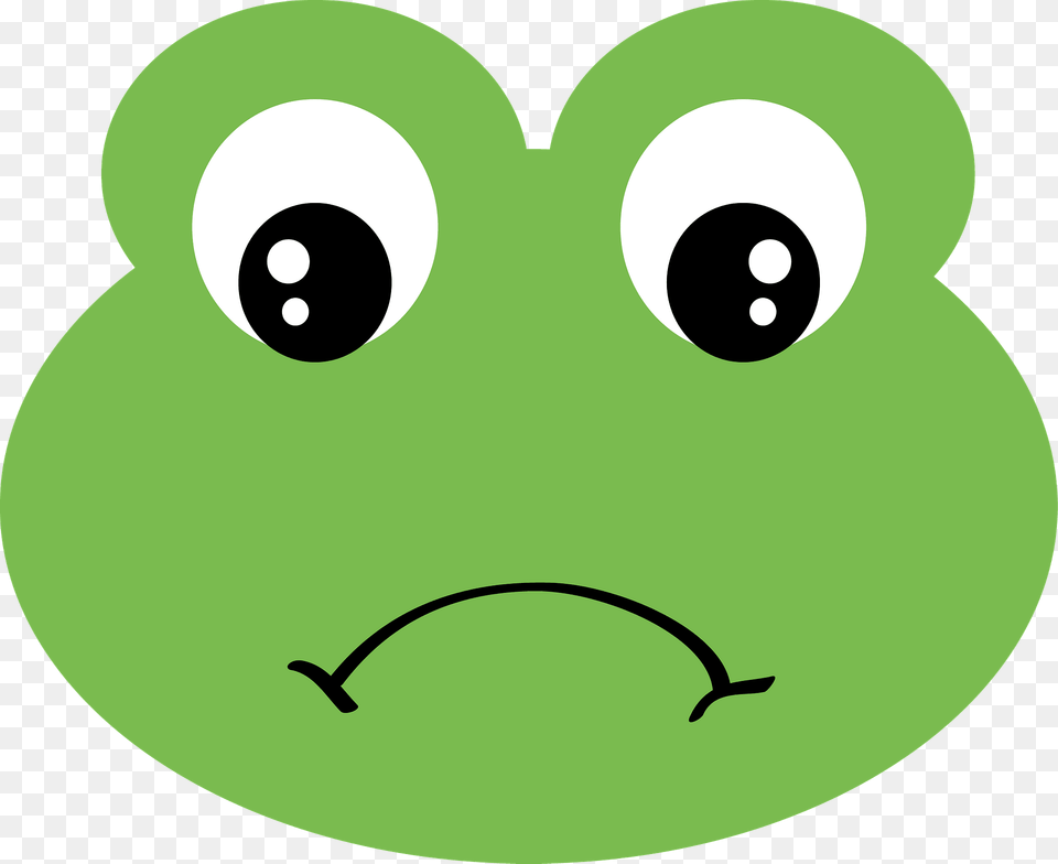 Upset Frog Face Clipart, Green Free Transparent Png