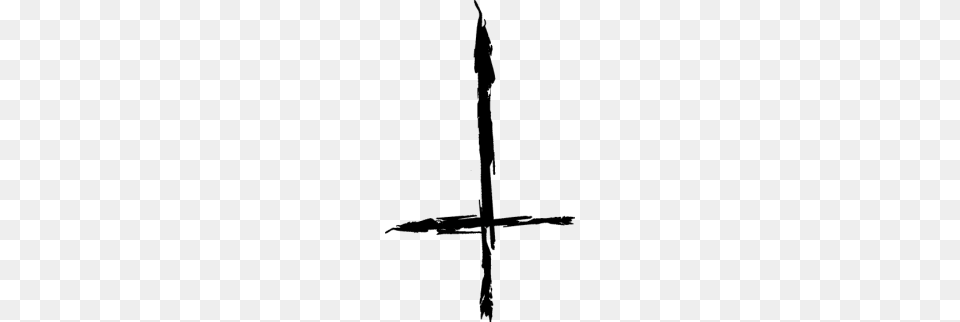 Upside Down Cross Black, Lighting, Outdoors Png Image