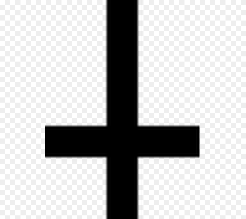 Upside Down Cross Logo, Gray Free Png