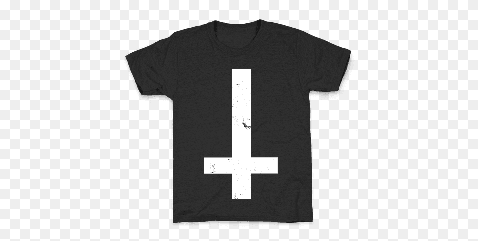 Upside Down Cross T Shirts Lookhuman, Clothing, Symbol, T-shirt, Shirt Png Image