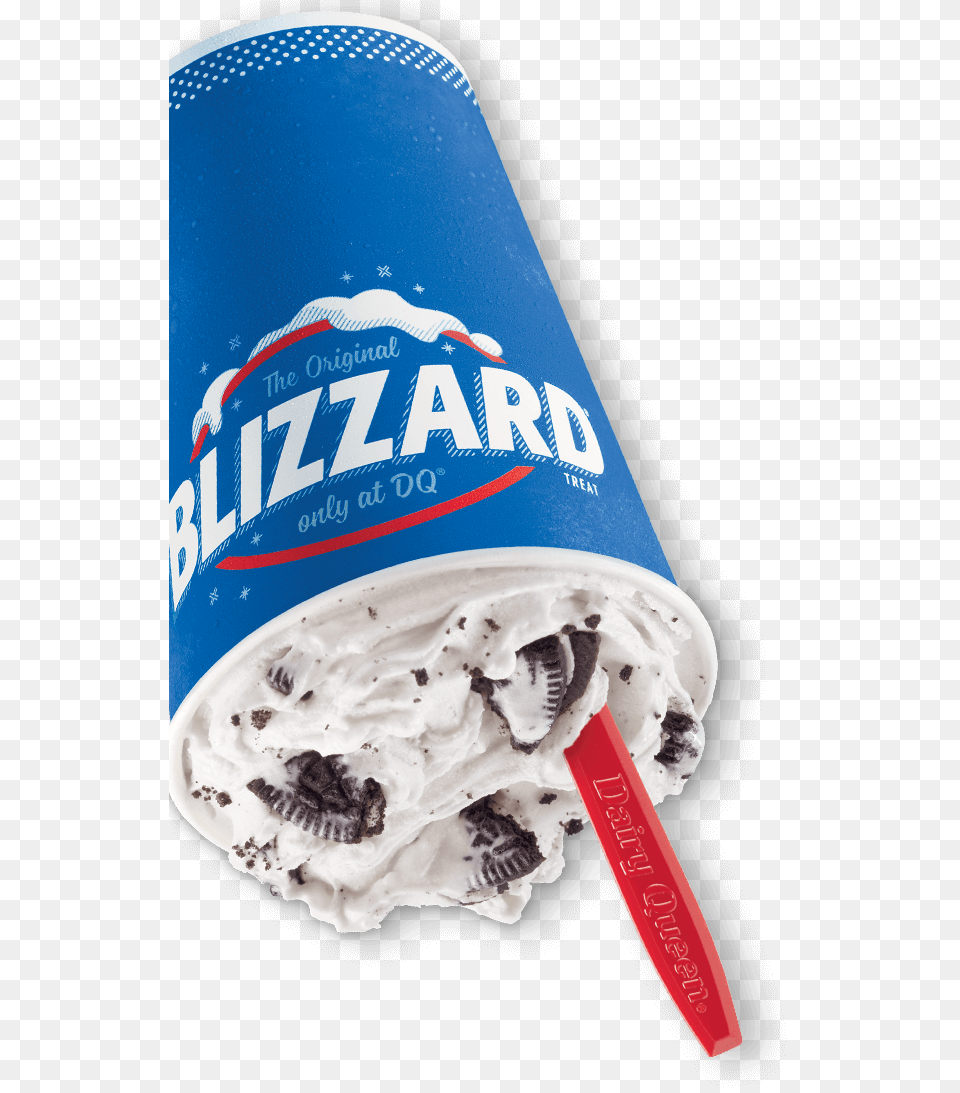 Upside Down Oreo Cookie Blizzard Cup Dairy Queen Blizzard Precio, Cream, Dessert, Food, Ice Cream Free Transparent Png