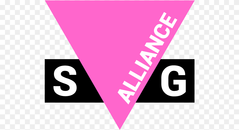 Upside Down Pink Triangle With Black Bar Across The Graphic Design, Text Png