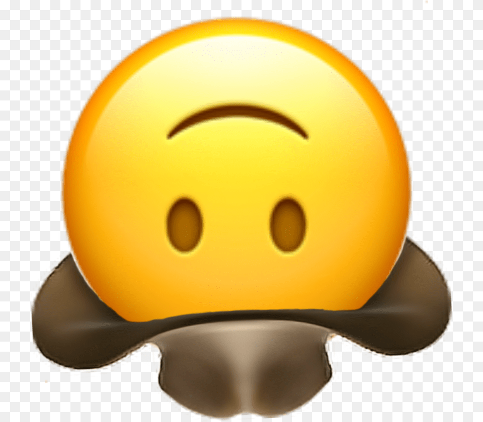 Upsidedown Face Cowboy Hat Emoji Cartoon, Helmet, Cutlery, Spoon Free Png