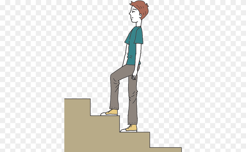 Upstairs Cartoon, Clothing, Pants, Adult, Person Png Image