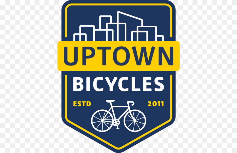 Uptown Bicycles Badge Logoclass Logo Imageitemprop Road Bicycle, Vehicle, Transportation, Wheel, Machine Free Png Download