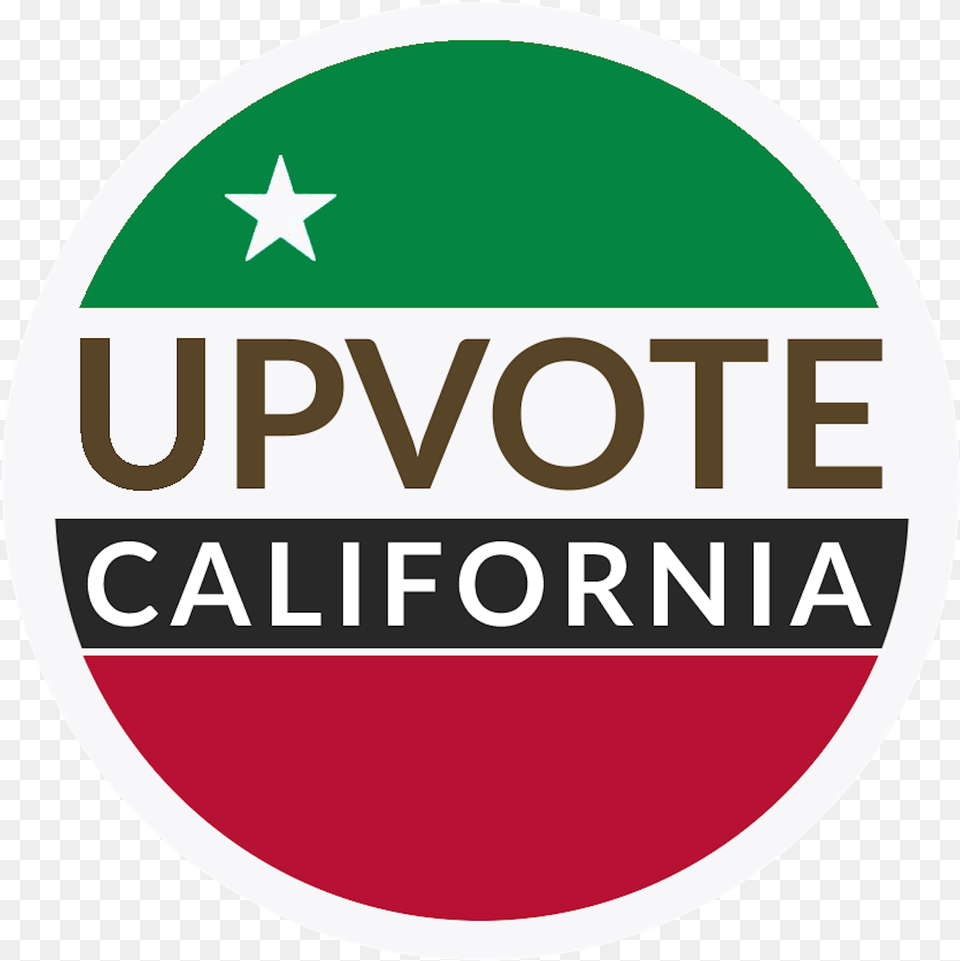 Upvote California Vertical, Logo, Badge, Symbol, Disk Png Image