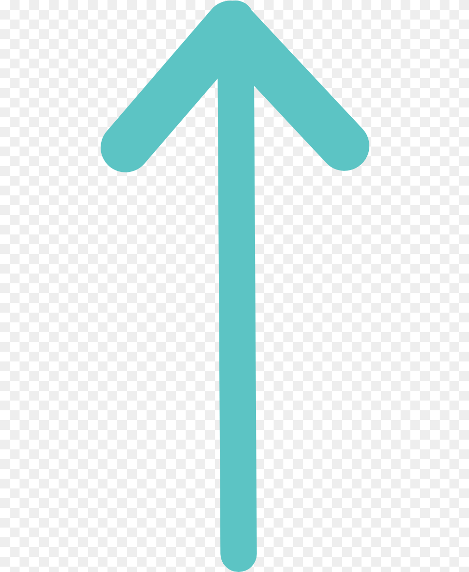 Upward Straight Arrow Graphic Vertical, Sign, Symbol, Cross, Road Sign Free Png Download