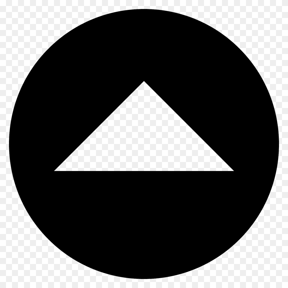 Upwards Button Emoji Clipart, Triangle, Disk Png