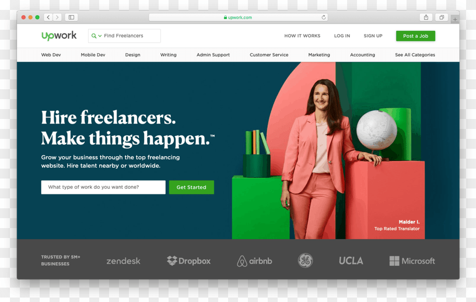 Upwork Allows You To Hire Wordpress Freelancers With Upwork, Adult, Webpage, Person, File Free Png