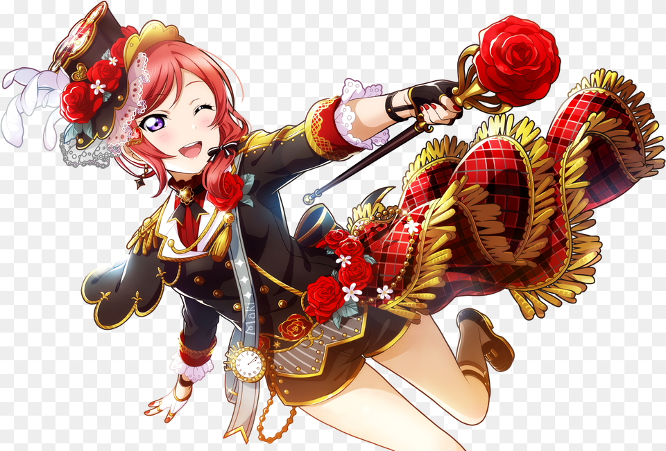 Ur Nishikino Maki Becauseitu0027s My Birth Flower Maki Love Live Cards All Stars, Book, Comics, Publication, Adult Png