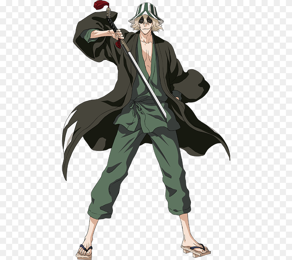 Urahara Kitsuke Bleach Characters Anime Characters Anime Character Full Body, Sword, Weapon, Person, Book Png