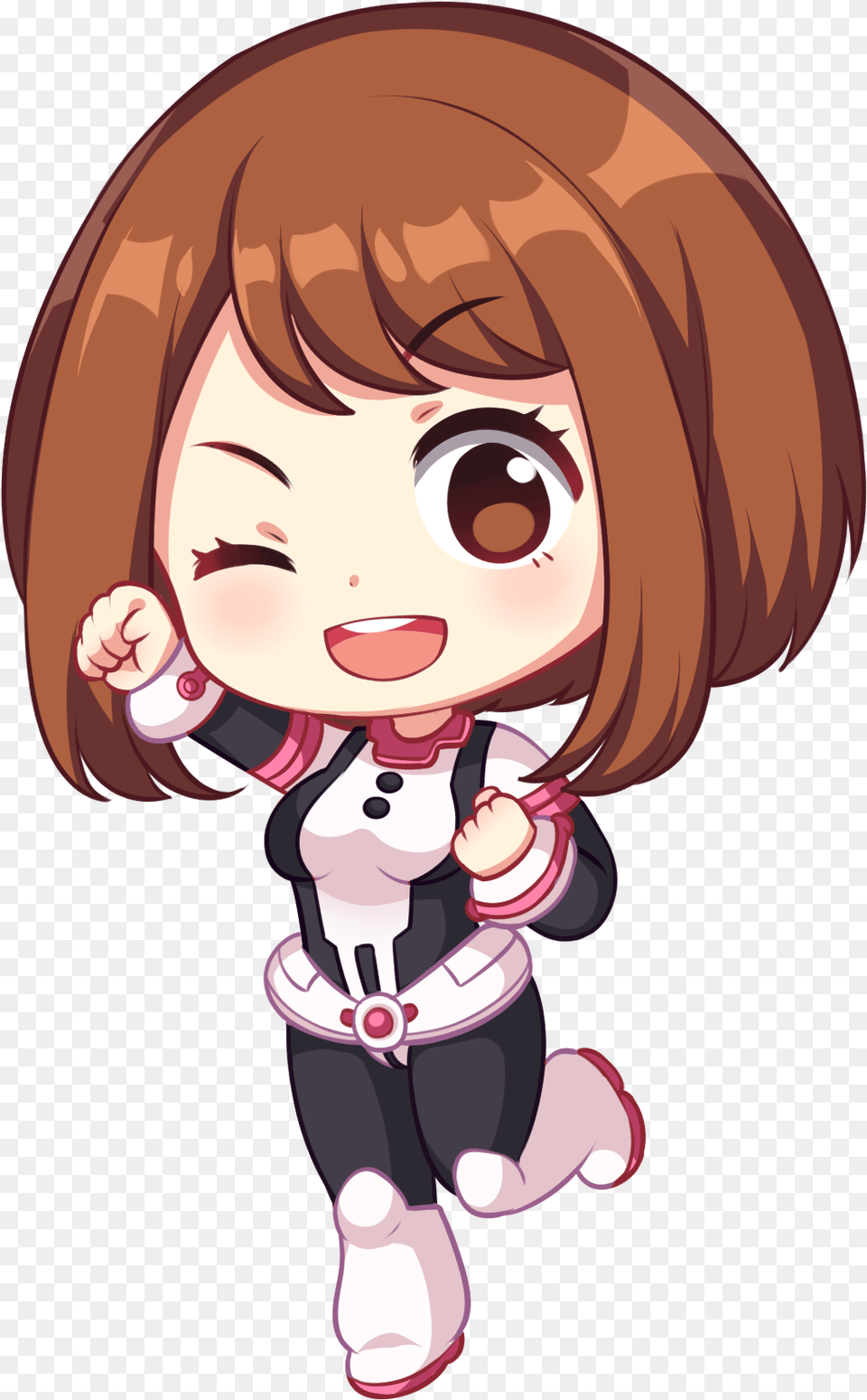 Uraraka My Hero Academia Chibi, Baby, Person, Book, Comics Free Png Download