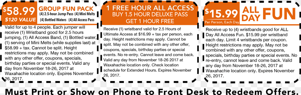 Urban Air Coupons New Braunfels Tx 2019, Page, Text Free Transparent Png