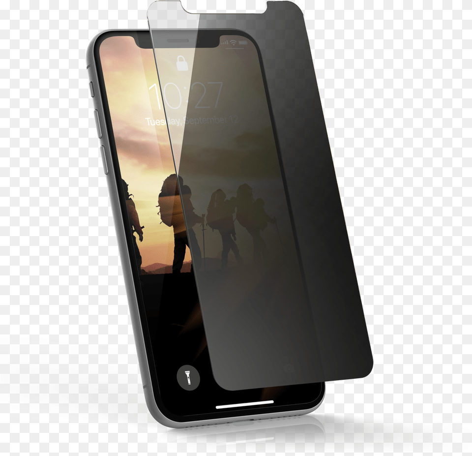 Urban Armor Gear Privacy Glass Screen Protector Iphone Xs Privacy Glass, Electronics, Mobile Phone, Phone, Person Png Image