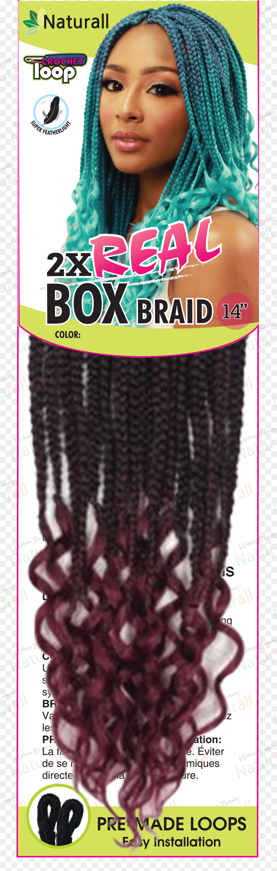 Urban Beauty 2x Real Box Braid Curl 14quot 2x Real Box Braids, Oval Png Image
