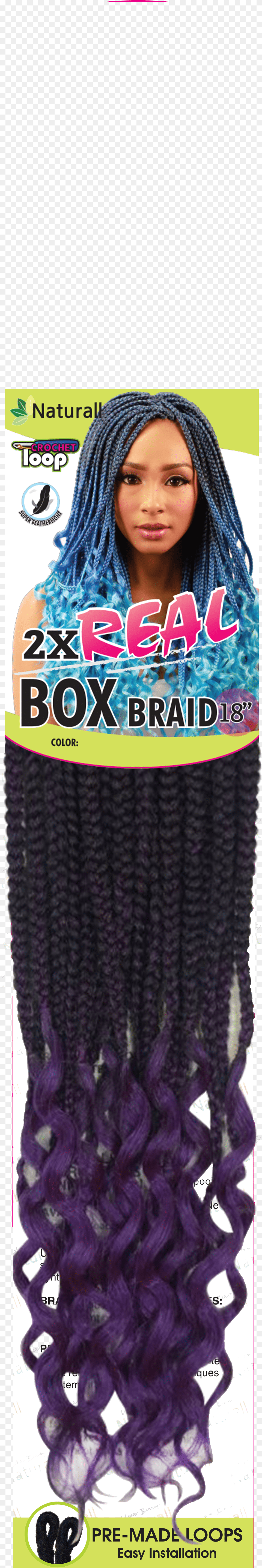 Urban Beauty 2x Real Box Braid Curl 18quot Crochet Free Png