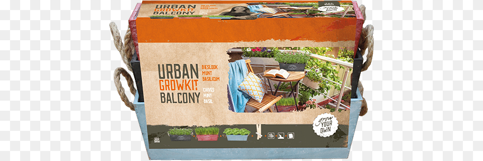 Urban Growkit Balcony Box, Plant, Chair, Furniture, Cardboard Free Png