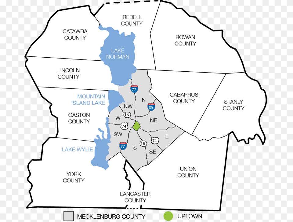 Urban Neighborhoods Charlotte Map Charlotte Nc Map Of Neighborhoods, Chart, Plot, Atlas, Diagram Png