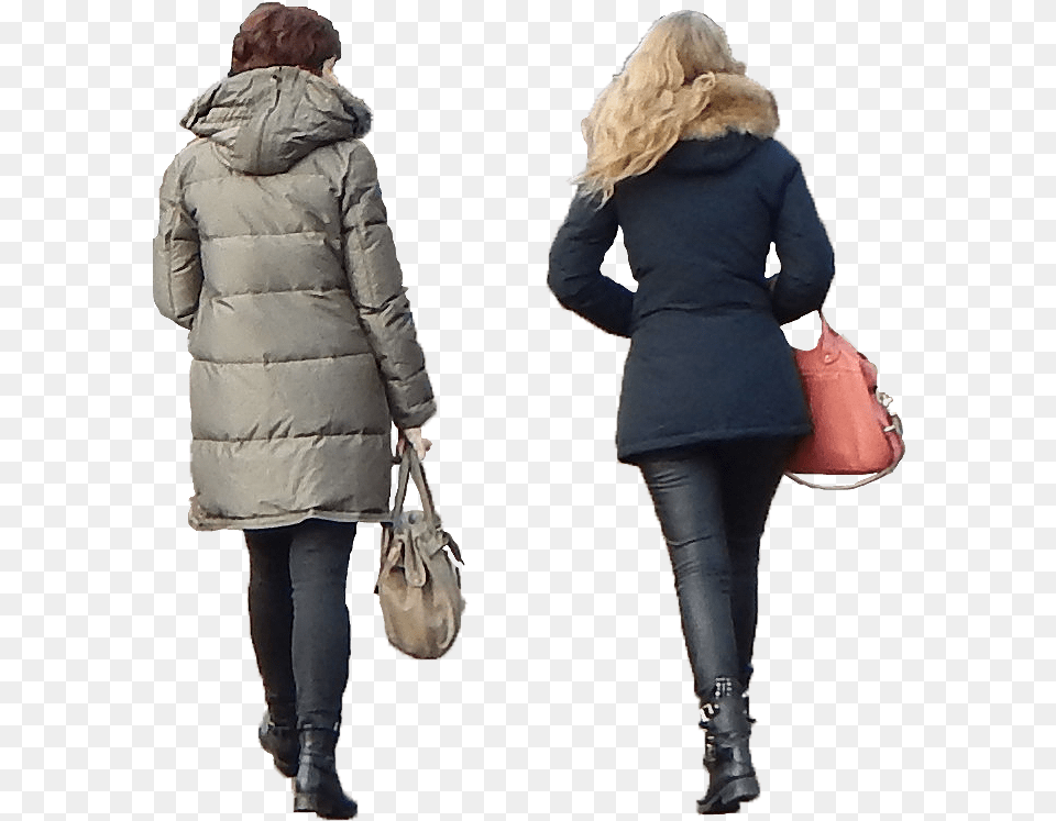 Urban People Walking Back, Accessories, Jacket, Handbag, Coat Free Png Download
